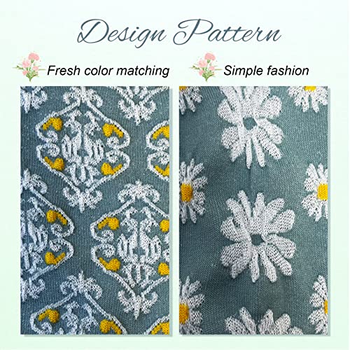 Image of 5 Pack Cute Womens Floral Socks, Vintage Embroidered Frilly Floral Ankle Cotton Cottagecore Socks