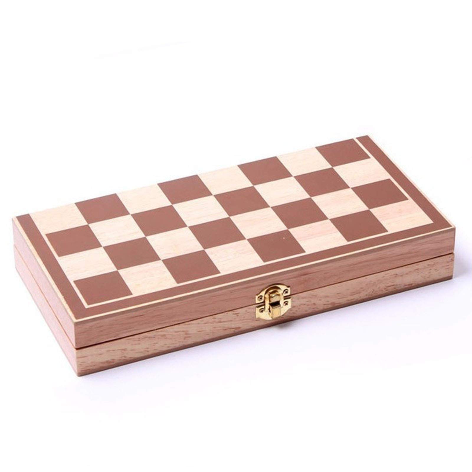 MIAOXIAO Travel Chess Set Folding Wooden Chess Set Entertainment Chess Game for Kids and Adults Beginners Foldable Board Checkers