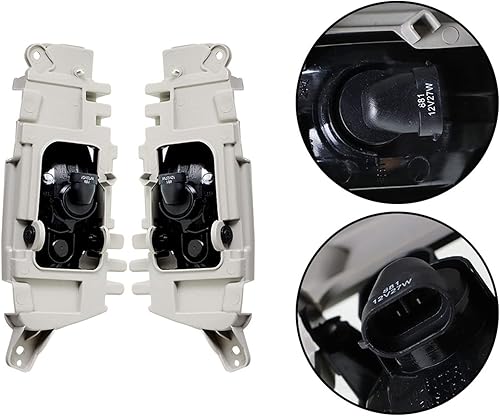 Miniatura 4 de munirater Paquete de 2 luces antiniebla de conducción delantera con bombillas, juego de bisel de repuesto para el lado del conductor y del pasajero