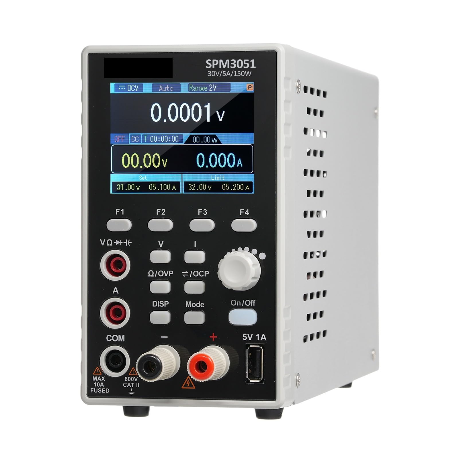 SPM3051 Programmierbares Labornetzteil Tisch-Gleichstromnetzteil mit Multimeter geregeltes Netzteil, Spannungsgetriebe