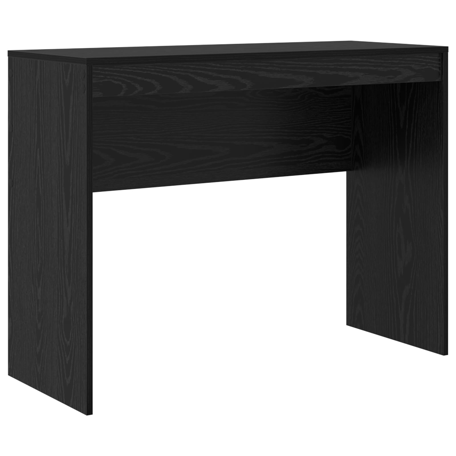 Scrivania con vano portaoggetti, in legno di quercia nera, moderna postazione di lavoro per casa, ufficio, molto spazioso, scomparti e cassetti, struttura resistente ai graffi, qualità robusta