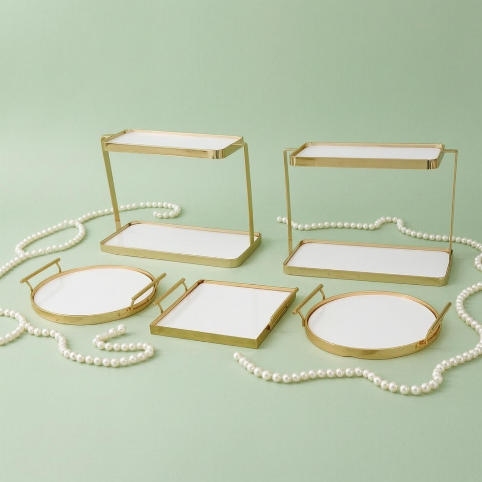 5 è Présentoirs à sser en Céramique e Élégant Eemble Présentation Support Surélevé Polyvalent pr, Mariage, Fête