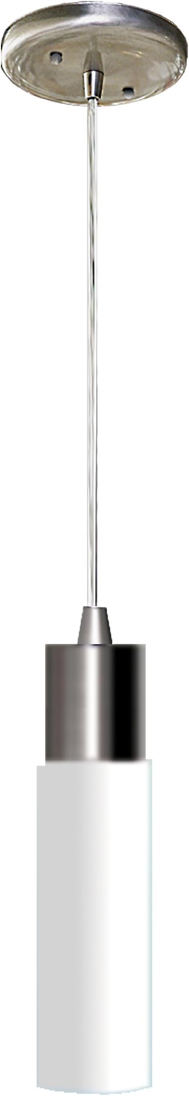 8310N-208-SCH Pendants with Satin Opal Glass Shades, Satin Chrome
