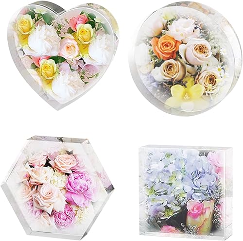 Miniatura 7 de Cayway Molde de silicona de resina grande, molde redondo de silicona, cristales de resina epoxi, moldes de silicona para preservación de flores,