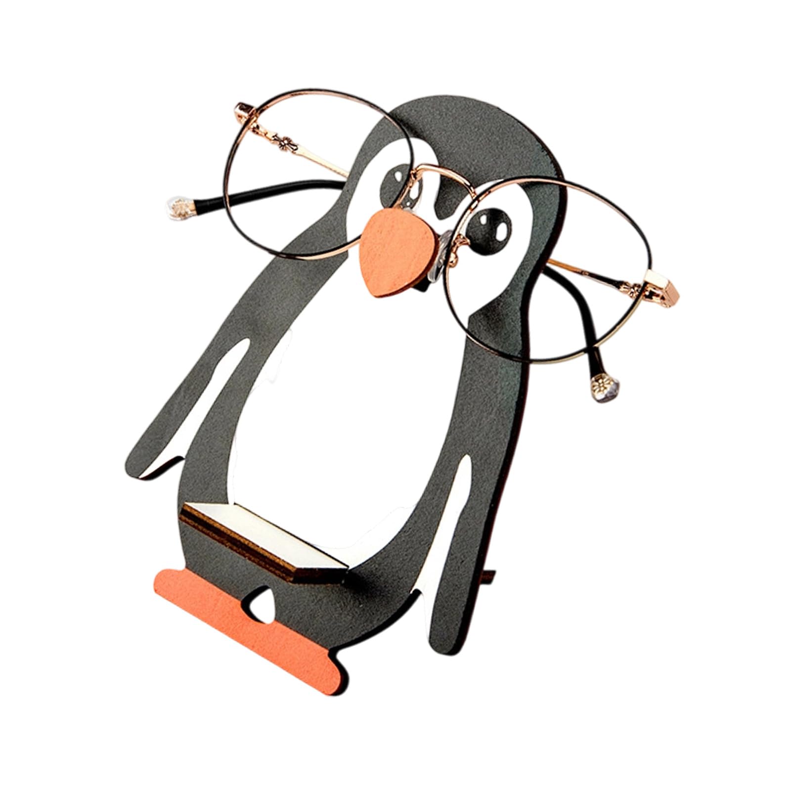 APGLSXY Quick Assembly Wood Phone Glasses Cart Stable Structure Holds 1.5kg Exemplary for Deck Study Lodgings Multifunctional Wooden Phone Stand with Glasses Holder