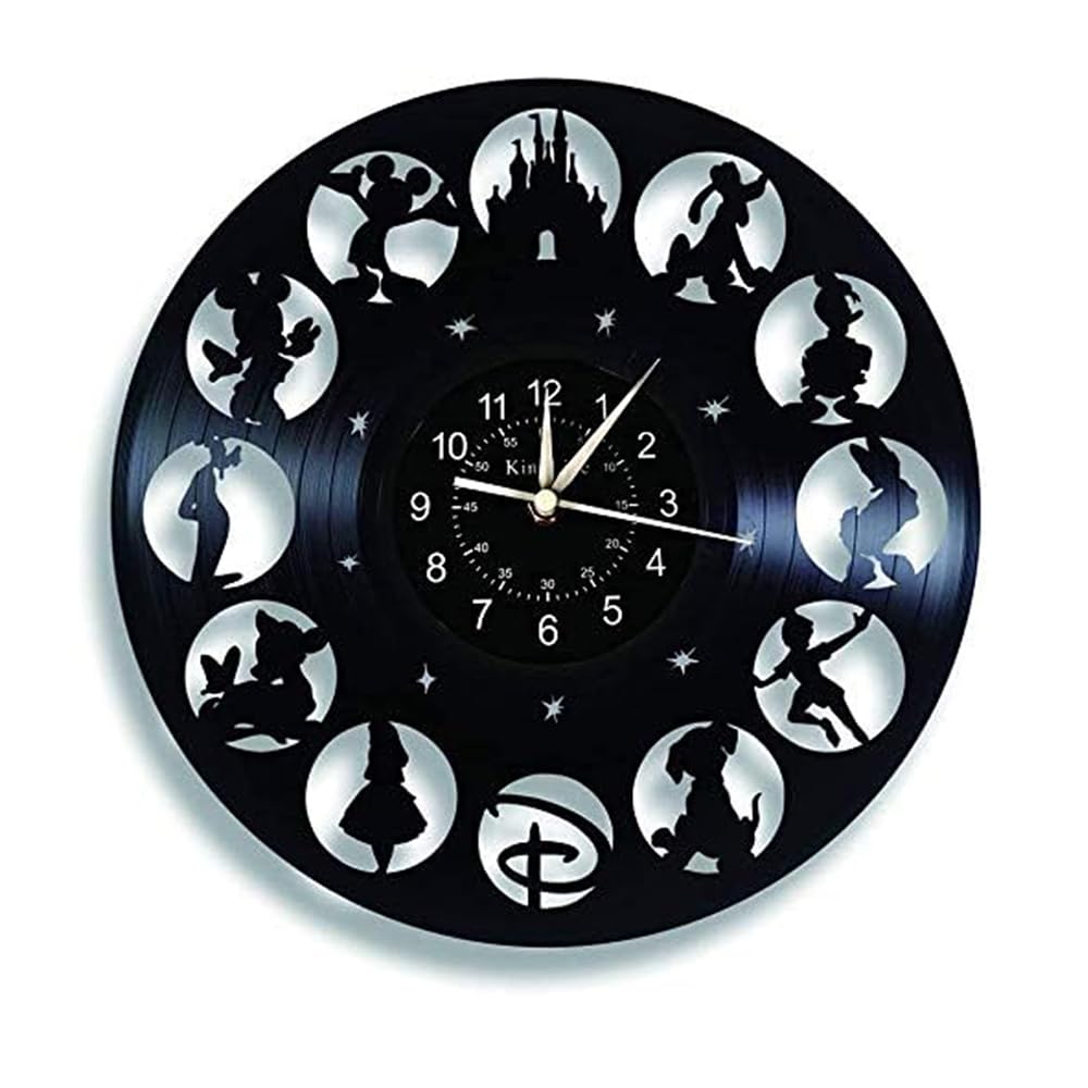 Smotly Without Lights Vinyl Wall Clock, Mickey Mouse Character Funny Pattern Art Wall Clock, Gifts For Any Style Of Wall Decor. (Without Lights)