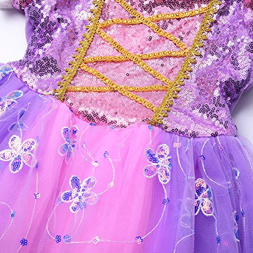 open lace back dress JerrisApparel Princess Dress Off Shoulder Layered Costume for Little Girl  (2T, Yellow with Accessories) : Clothing, Shoes & Jewelry main image 0