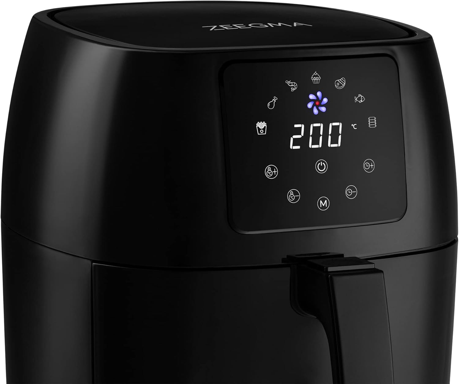 ZEEGMA Knapper Pro friggitrice senza olio 1400W, Temperatura 60-200°C, Tempo di riscaldamento 60s, Cestello e ciotola di grande capacità, Rivestimento in teflon, 8 programmi, Lavabile in lavastoviglie ZEEGMA Knapper Pro friggitrice senza olio 1400W, Temperatura 60-200°C, Tempo di riscaldamento 60s, Cestello e ciotola di grande capacità, Rivestimento in teflon, 8 programmi, Lavabile in lavastoviglie