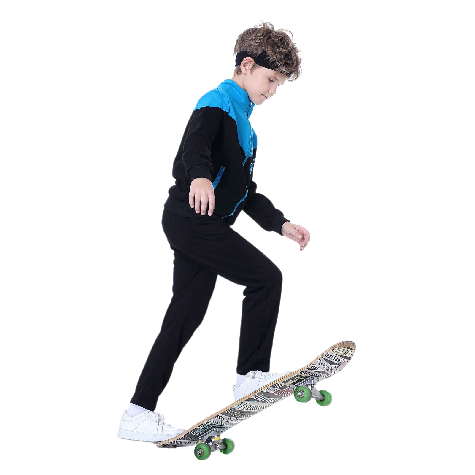 Survêtement Enfant Garçon Ensemble de Sport 3 Piéces Tenue Costume Vêtement de Jogging Sweatshirts