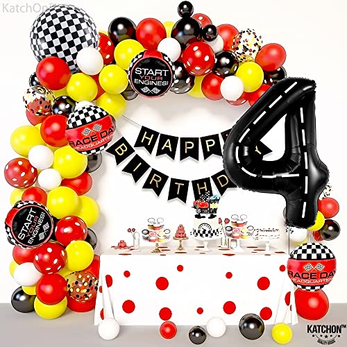 Image of KatchOn Construction 4 Balloon 40 Inch, 4 Birthday Decorations | Construction Balloons, Construction Party Balloons, 4th Birthday Decoration Boy