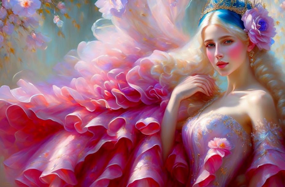 Affiche sur toile femme blonde 58x90 cm pour habiller un grand mur vide SERENDIPITP