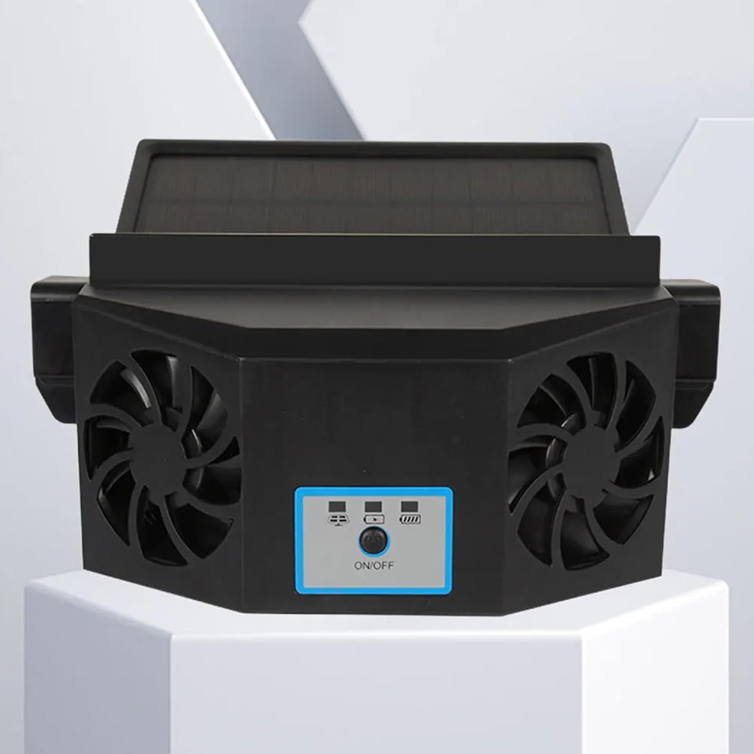 Auto Interior Cooling Fan Air Exhaust Radiator Air Circulation 4500RPM Ventilation for Car Vehicle Solar Powered Car Accessory
