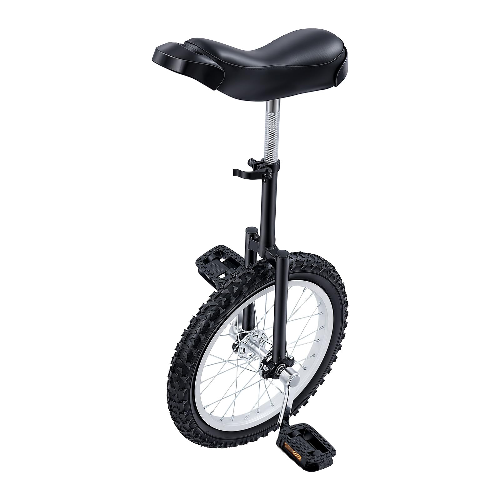 DYNAMI Unicycle with Excellent Steel Frame,Leakproof Tire,Adjustable Height,Curved PU Seat,Mute Bearing,Anti-Slip Designs,for Outdoor Sports Fitness Exercise