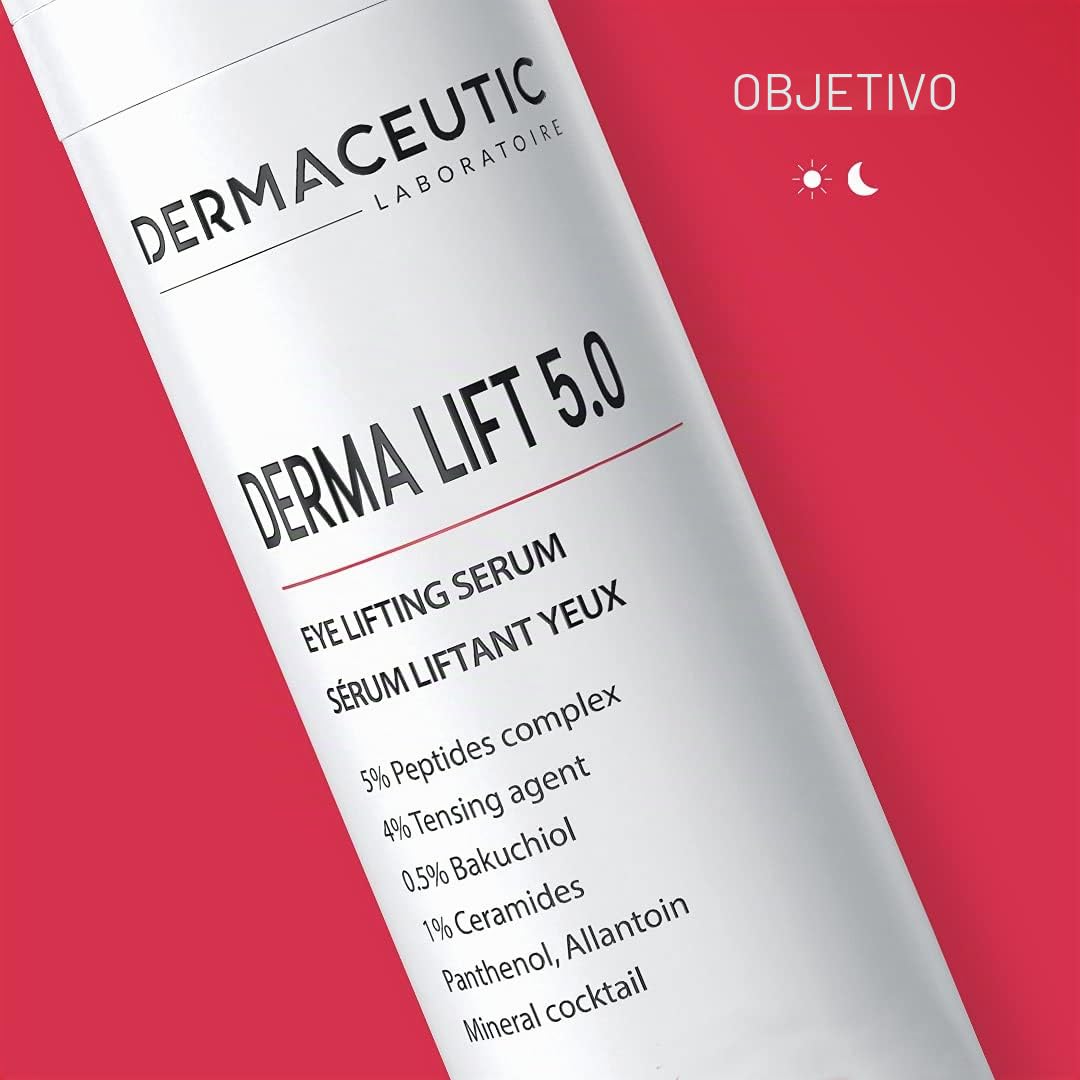Dermaceutic Derma Lift 5.0 - Potente suero reafirmante - Rejuvenecimiento instantáneo de rostro y contorno de ojos - Suero antienvejecimiento facial - 30 ml