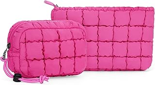 Bolsa de maquillaje acolchada y bolsa con cre...