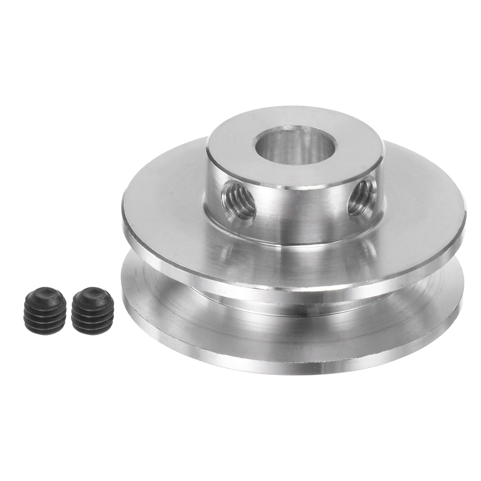 HARFINGTON V-Type Pulley 7mm Bore 31mm Outer Dia Single Groove Aluminum Alloy for 4-5MM PU Round Belt Motor Shaft Drilling Machine