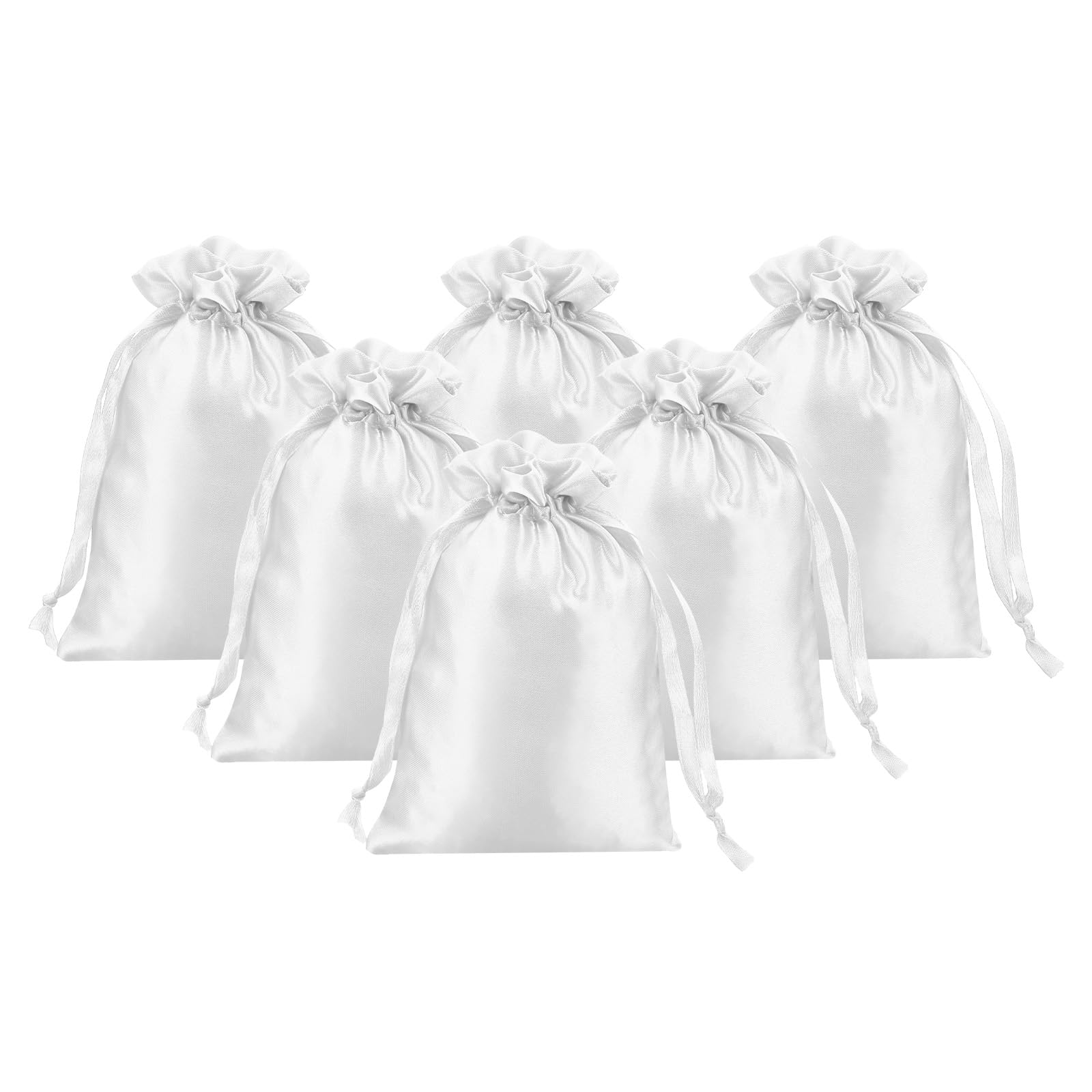 PATIKIL Sacchetti Confetti, 6 Pezzi 10 x 15 cm Sacchetti Regalo in Raso