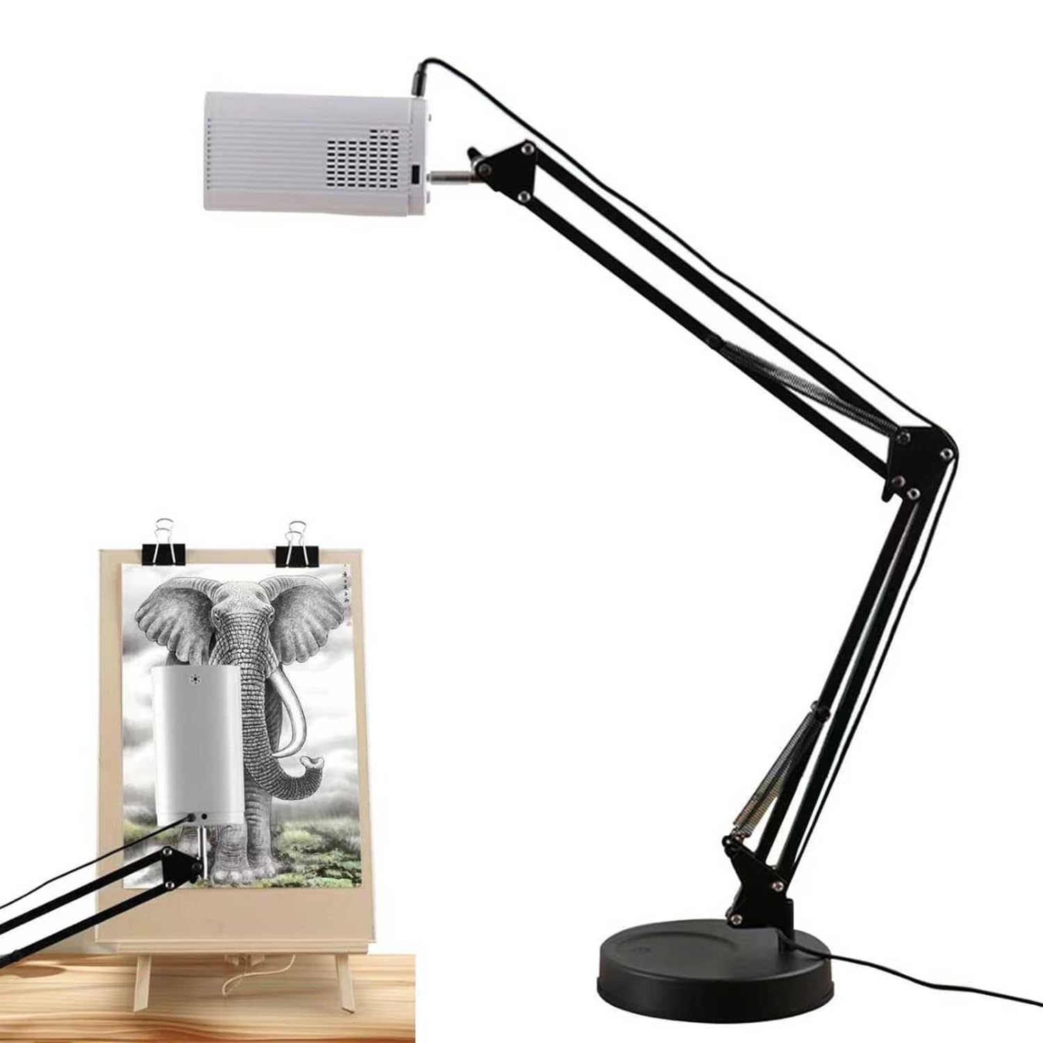 Proyector de dibujo portátil con enfoque ajustable y tamaño de imagen, ideal para proyectos de trazado y arte