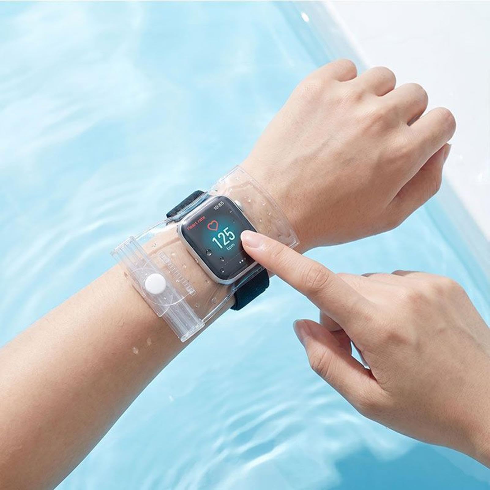 Generisch wasserdichte Uhrentasche für Kinder, stoßfeste Smartwatch-Hülle für Outdoor-Aktivitäten wie Schwimmen, Schnorcheln und Strandurlaub, Schutz für Garten und Pool