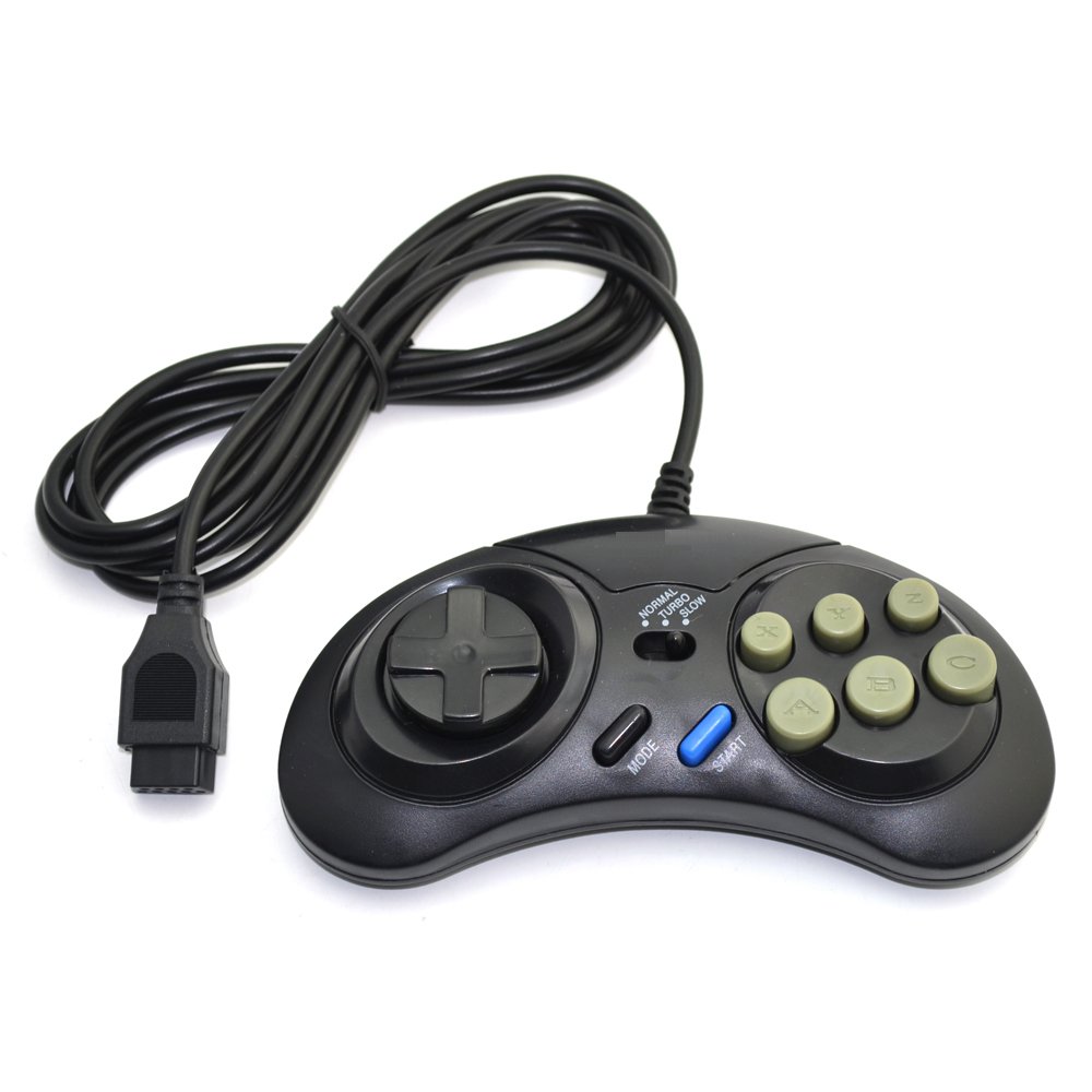 Image secondaire de Manette de Jeu à 8 Boutons et Fonction Turbo/Slow, Compatible avec la Console SEGA Megadrive