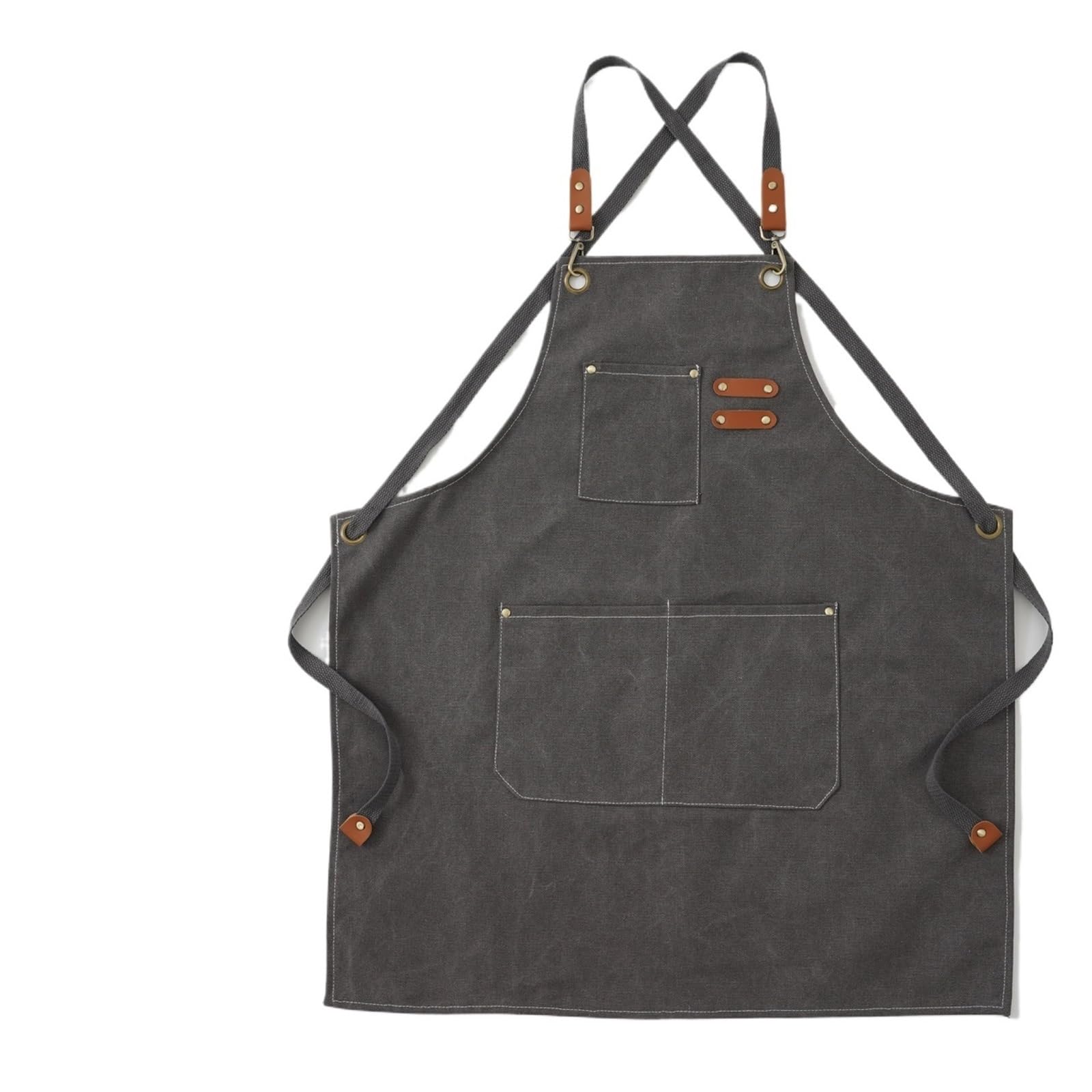 Lot de 2 tabliers en toile épaisse for cuisine, café, coiffeur, travail du bois, jardinage, bretelles cow-boy, sangle coton pour Hommes et Femmes
