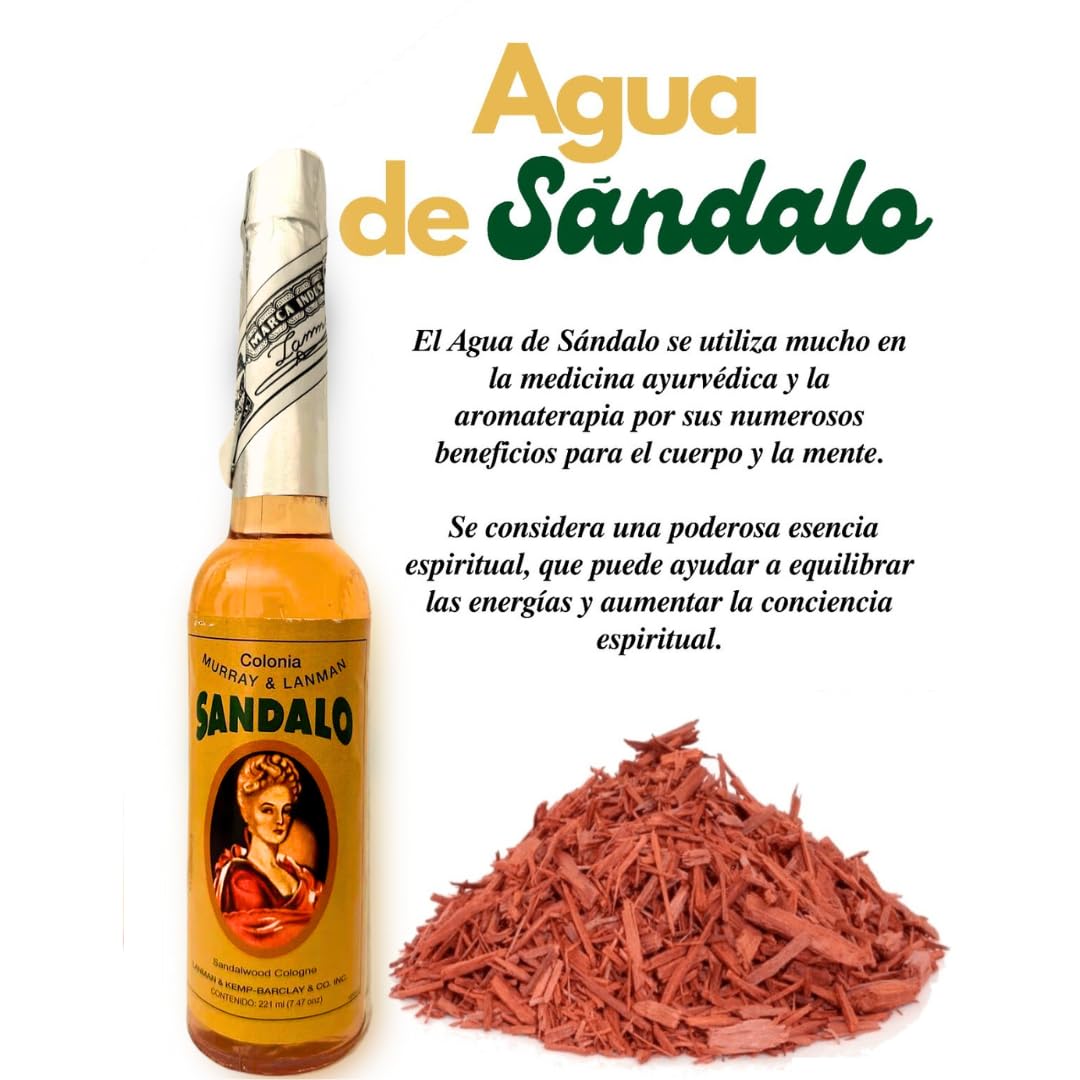 Pack Florida Agua de Perú Original, Agua Sandalo y Agua Ruda. Pack 3 Botellas de 270ml. Murray Y LanMan. Amarilla Original de Perú. Agua De Colonia.
