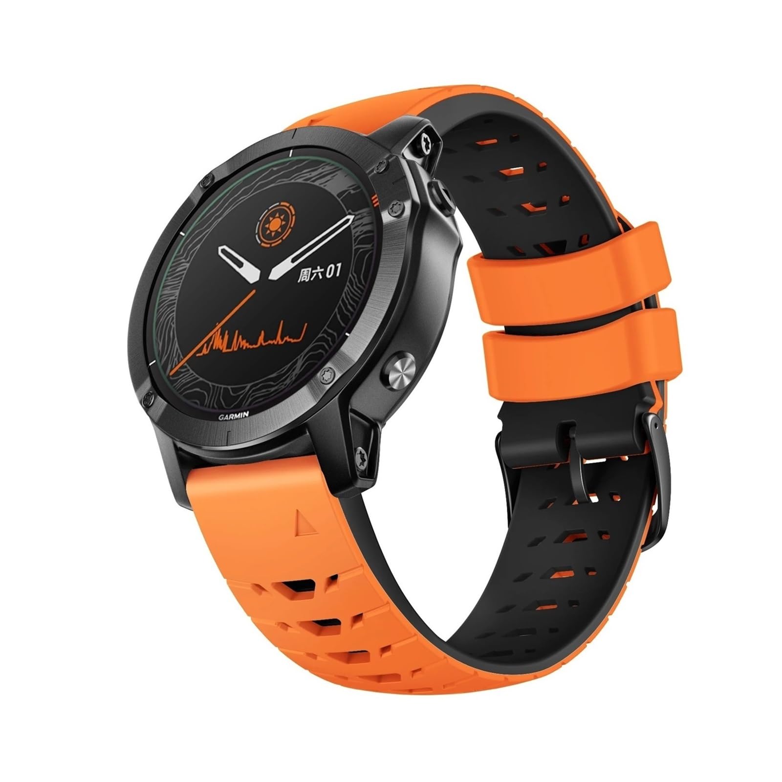 22mm Silicone Quick Release strap for Garmin Fenix8 47mm Fenix 7 instinct 2 Fenix6 Pro GPS Forerunner 945 MARQ serie(Blue white,For MARQ series)