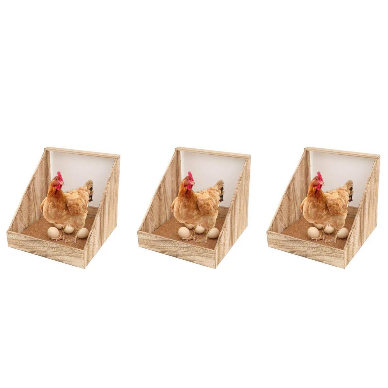 Cajas De Puesta para Gallinas De Madera con Almohadillas Y Percha para | Cajas De Para La Puesta De Huevos Para Gallinas En Gallineros Durante Invierno Para Aves De Corral Con Percha En Granja Y C