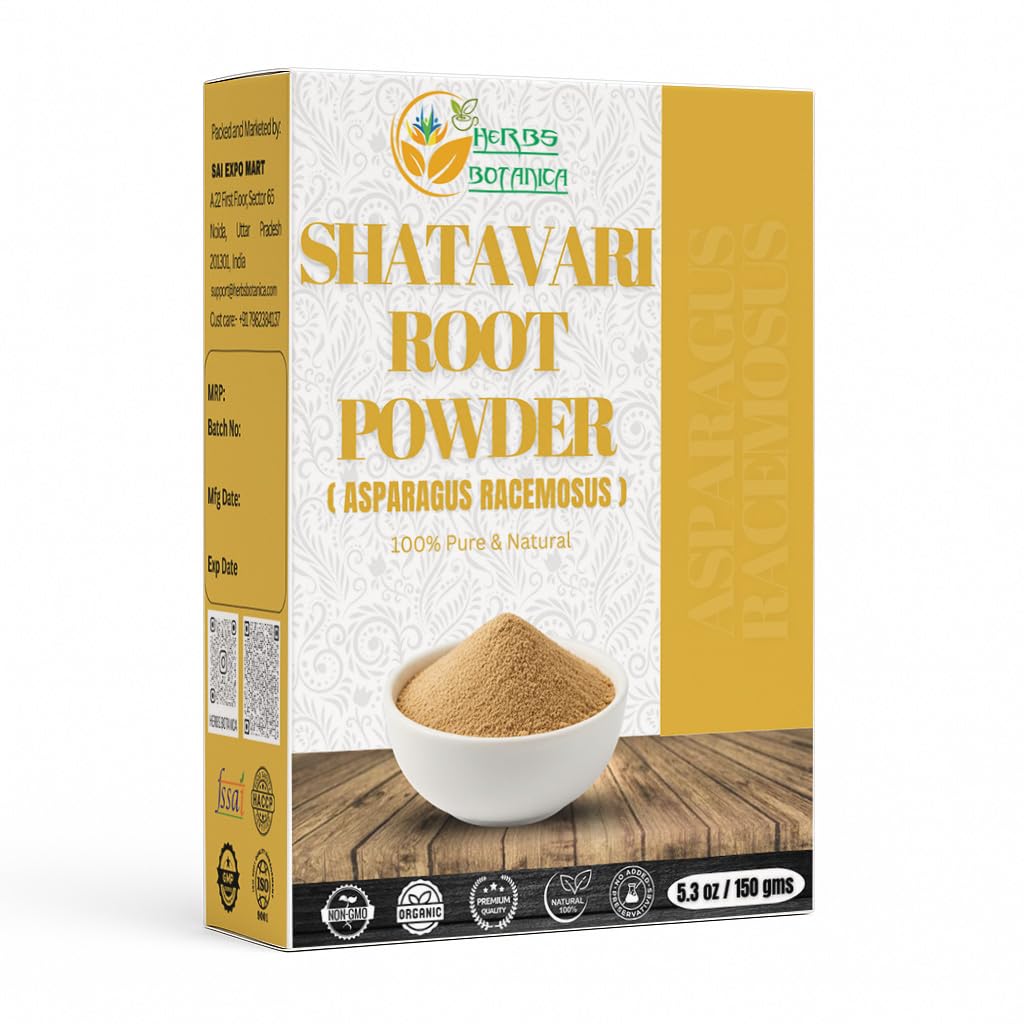 Shatavari Powder Natural Asparagus Racemosus for Lactation Breastfeeding Shatavri Satawar Kalpa Kalp India Improves Lactation | Rejuvenates Stamina | 5.3 oz / 150 GMS