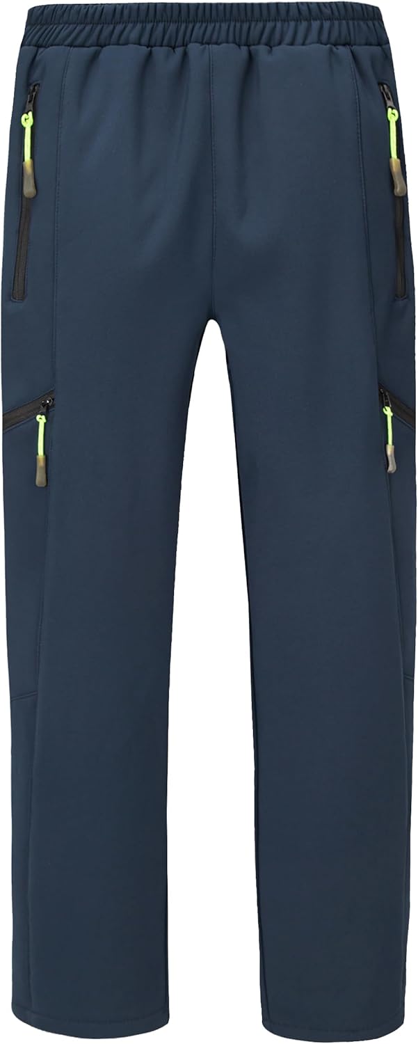 CAMLAKEE Kids Waterproof Hiking Pants Boys Girls Warm Winter Fleece Lined Outdoor Snow Ski Pants