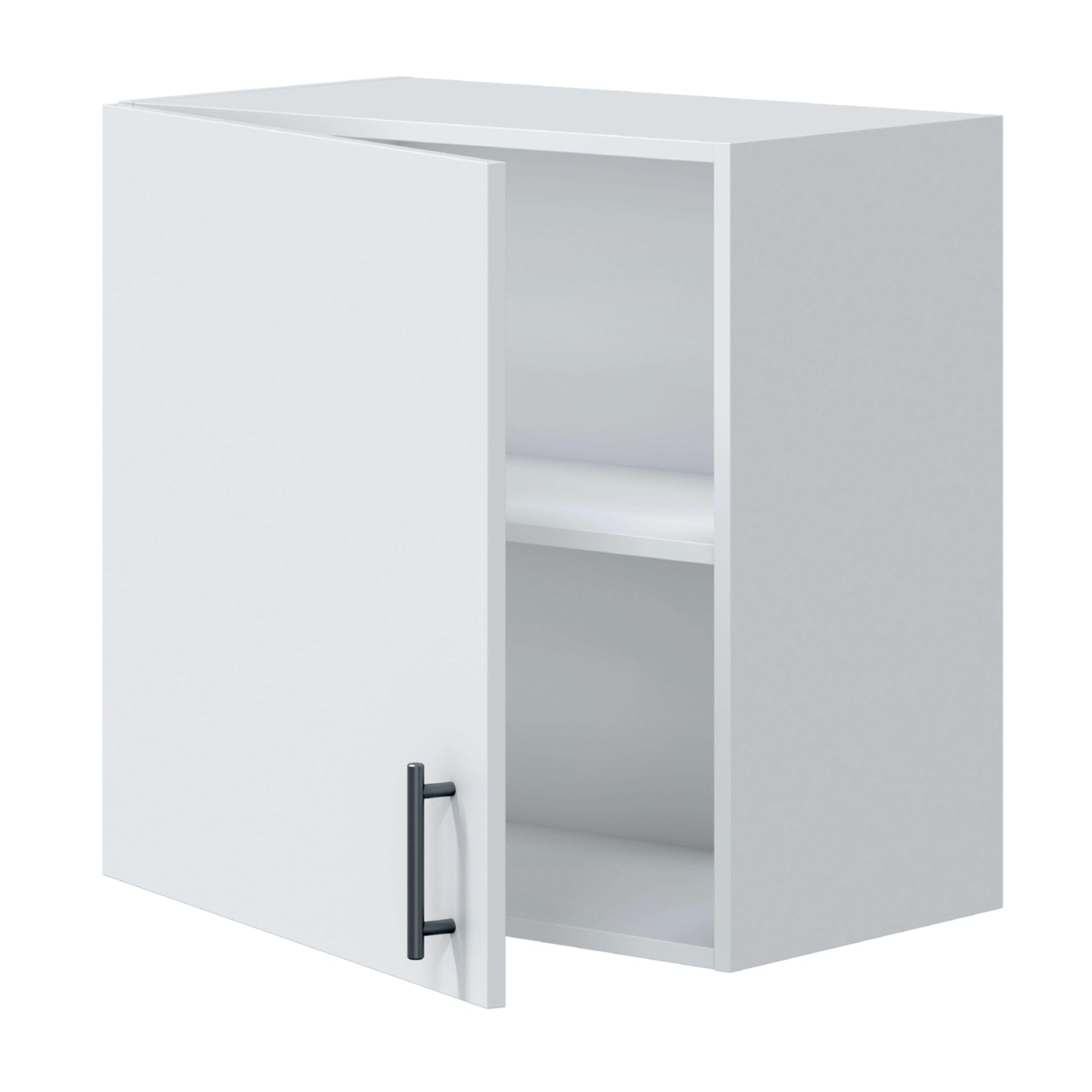 Bricohabitat Módulo de Cocina Alto de 60 cm para Colgar Mueble Alto Suspendido Kira Blanco Brillo 60x59x34 cm
