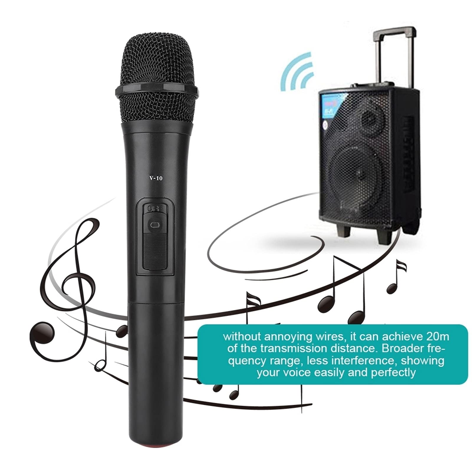mikrofon do śpiewania UHF bezprzewodowy ręczny mikrofon wzmacniacz audio uniwersalne mikrofony kardioidalne z odbiornikiem USB do kościoła karaoke występ dla dzieci głośnik bluetooth
