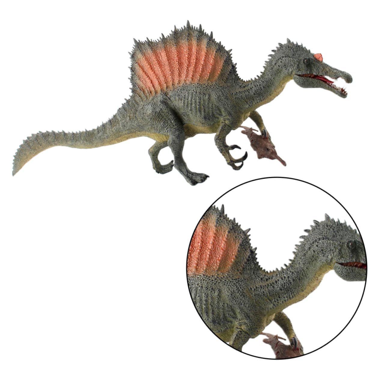 TOYANDONA Figura de Dinosaurio con mandíbula móvil de plástico Texturizado Claro, Escultura artística para Escritorio en casa, Juguete Realista de Dinosaurio para Regalo Infantil