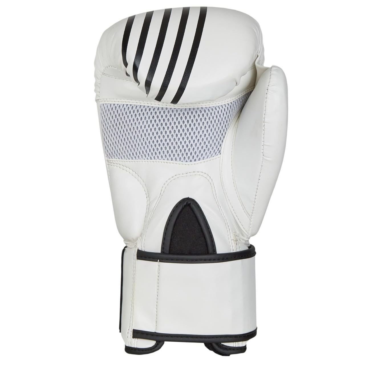 PX Boxhandschuhe Sparring, Kunstleder weiß-schwarz - Gepolsterte Trainingshandschuhe - Fitness, Sparring und Wettkampf - Ergonomisch - Unisex, Kinder, Erwachsene
