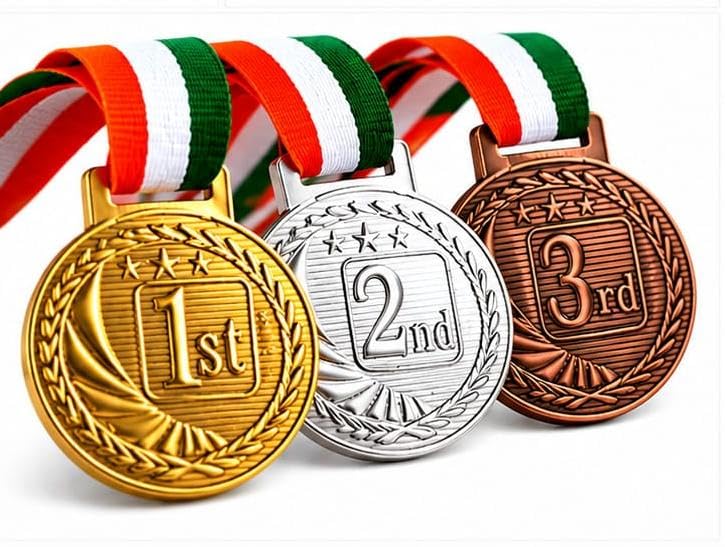 Metal Award Medals Pack of 3 with Box Packing, Gold (Pack 3) | Heavy Weight, Winner Trophy Medal, Box Packaging, Unisex, 399g Weight-picture-25