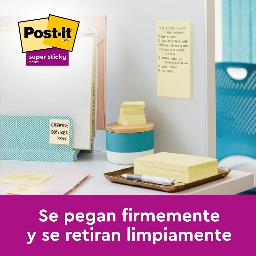 Post-it Notas, Canary Yellow, 16 blocs + 4 GRATIS, 76 x 127 mm