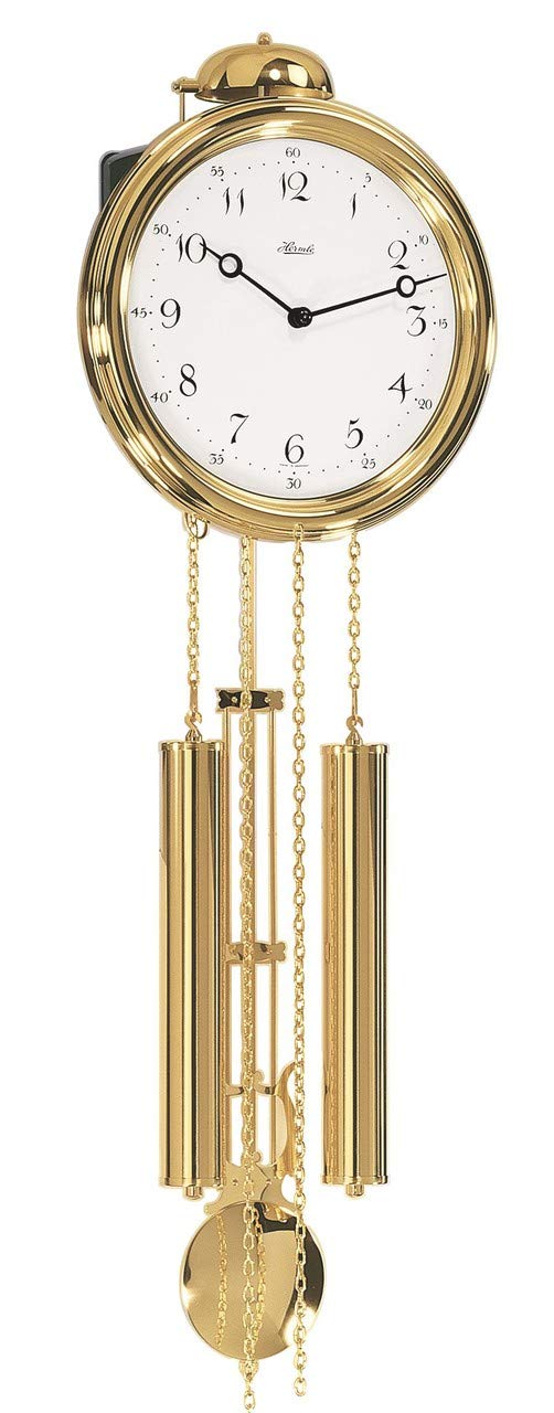 Hermle 60991-000261 Heimuhr mit Lyrapendel, Gold, Mechanisch
