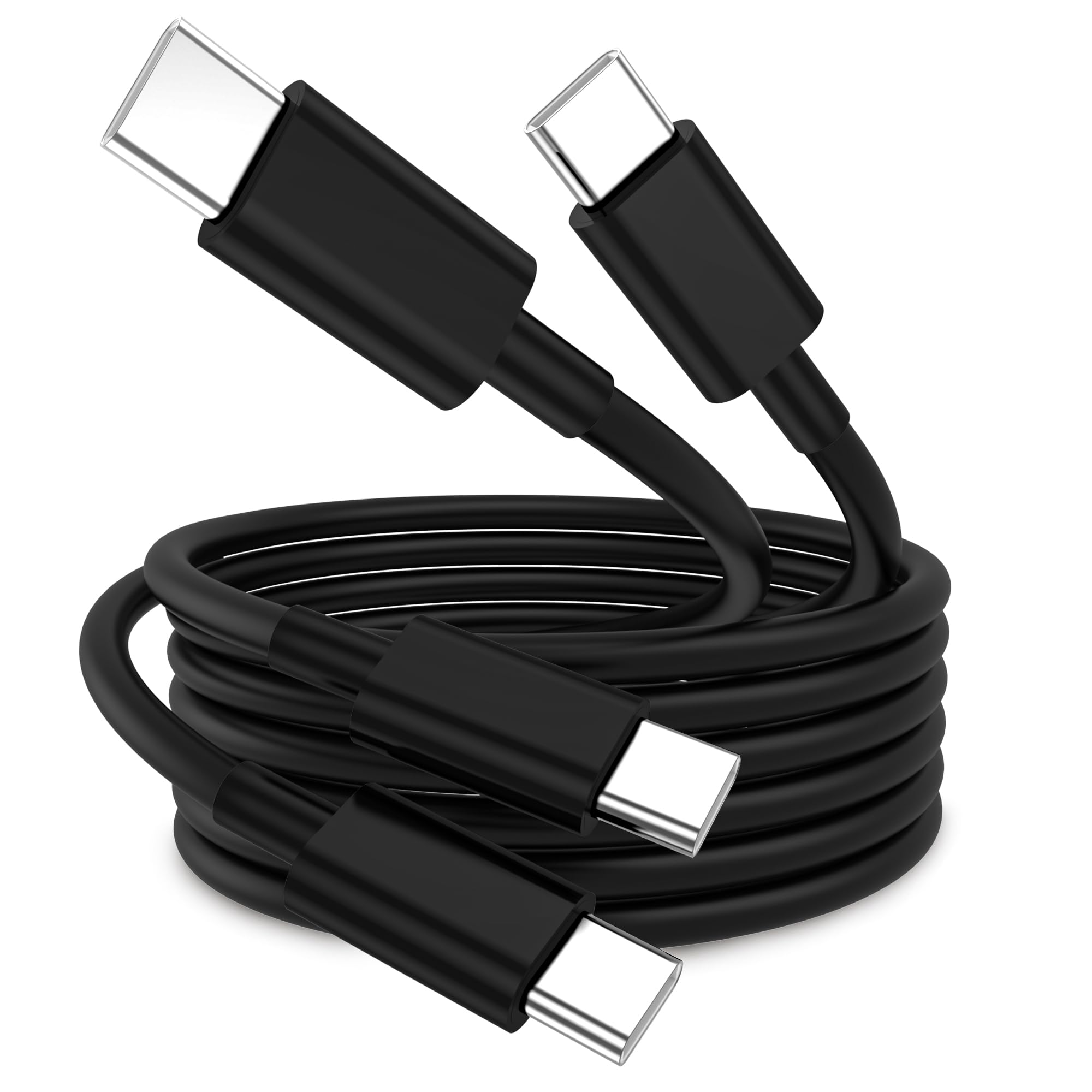 View 1 of [2-Pack, 6ft] 240W USB C to USB C Cable, Long Fast Charging Type C Charger Cord Compatible with MacBook Pro, iPad Pro, iPhone 17 16 15 Pro Max, Samsung S25,Laptop.Black