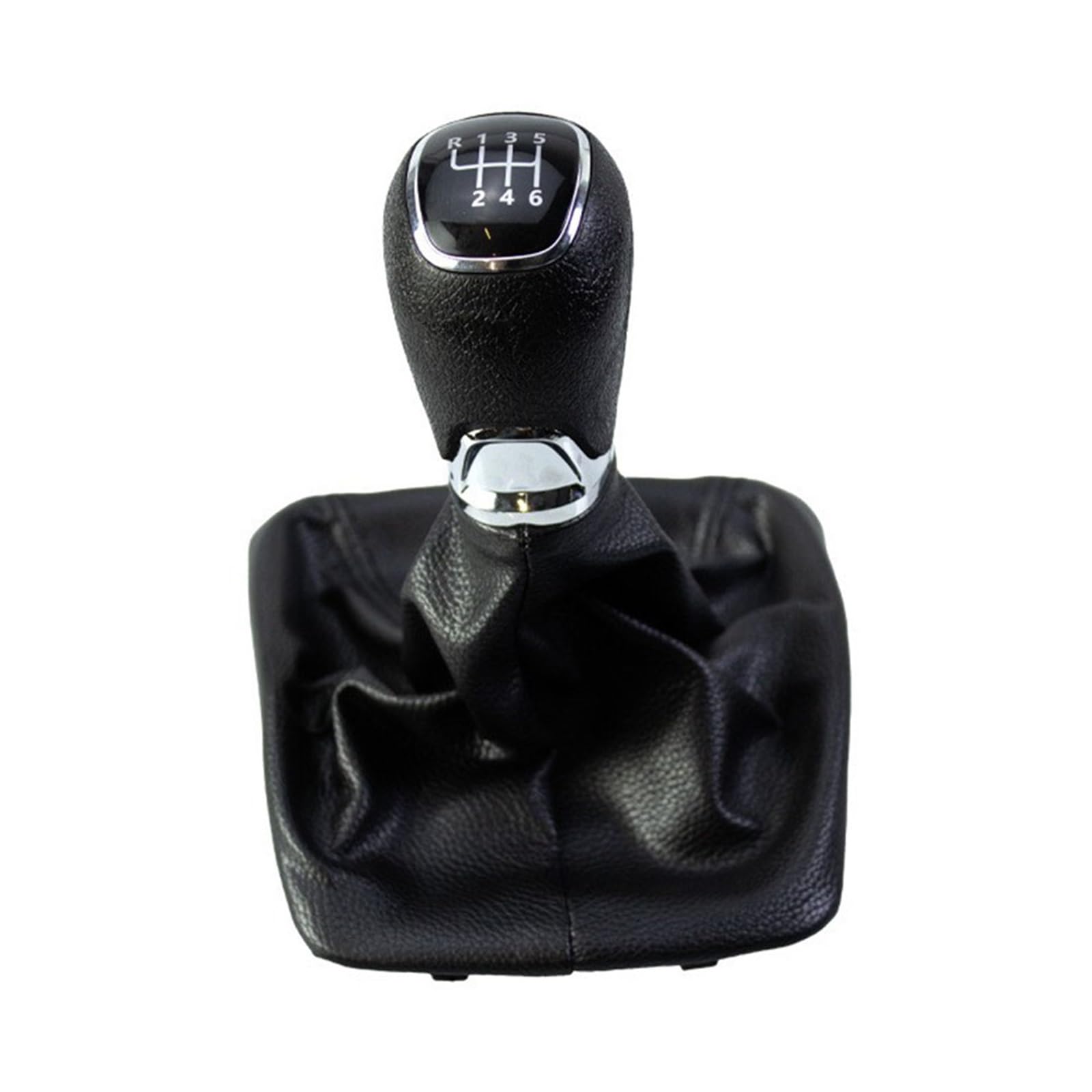 EFDDTBHE Compatible with Skoda for Octavia 2 A5 A6 2004-2012 5/6 Speed Car Stick Gear Shift Knob with PU Gaiter Boot Cover Lever Change Knob Shifter Handle(6 Speed)