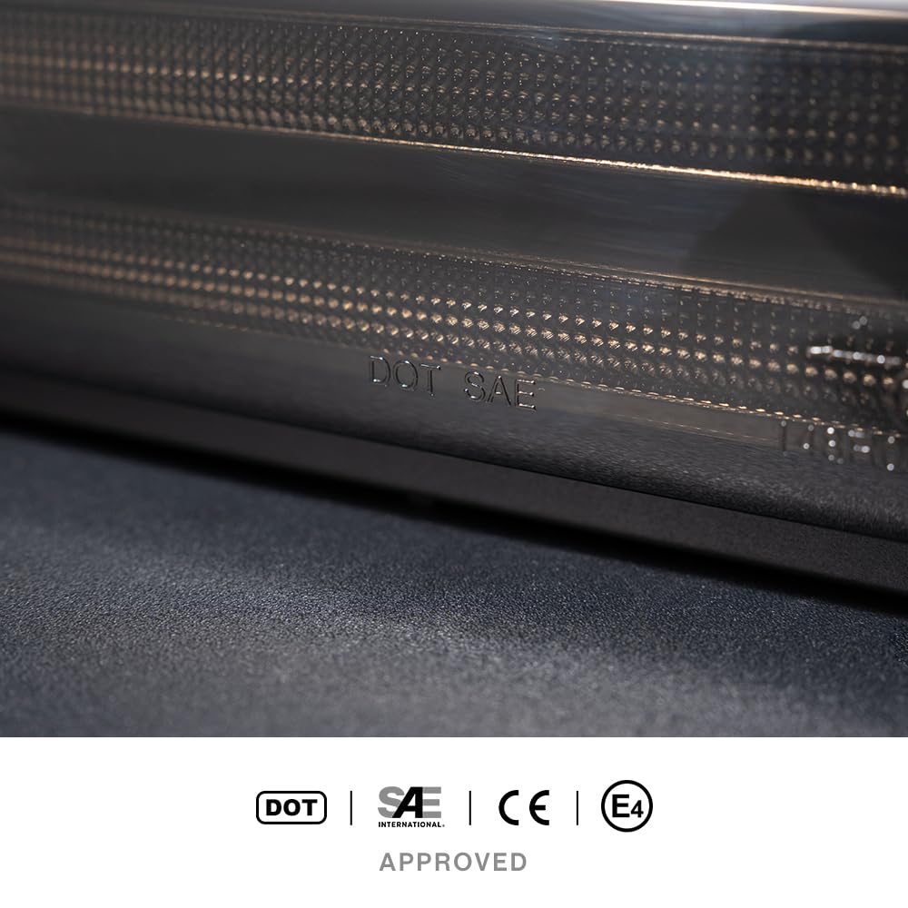 LED Luces de señalización de esquina delantera para Je.ep Cherokee XJ 1997-2001 Intermitente secuencial ámbar switchback, luz diurna dinámica DRL, lente transparente, reemplazo OEM impermeable