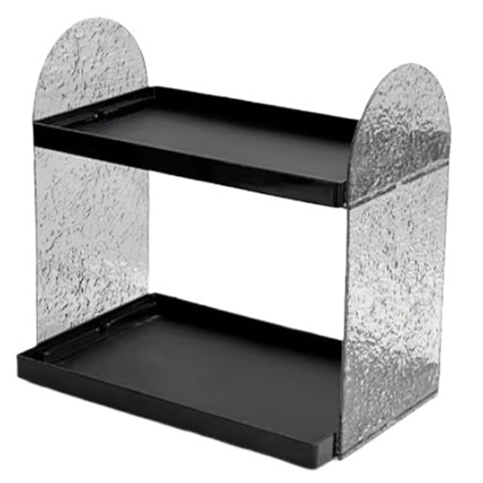B3F7M4R9J2 Porta Tazze Coffee cup storage pantry bar counter acrylic holder double-layer tray(Nero)