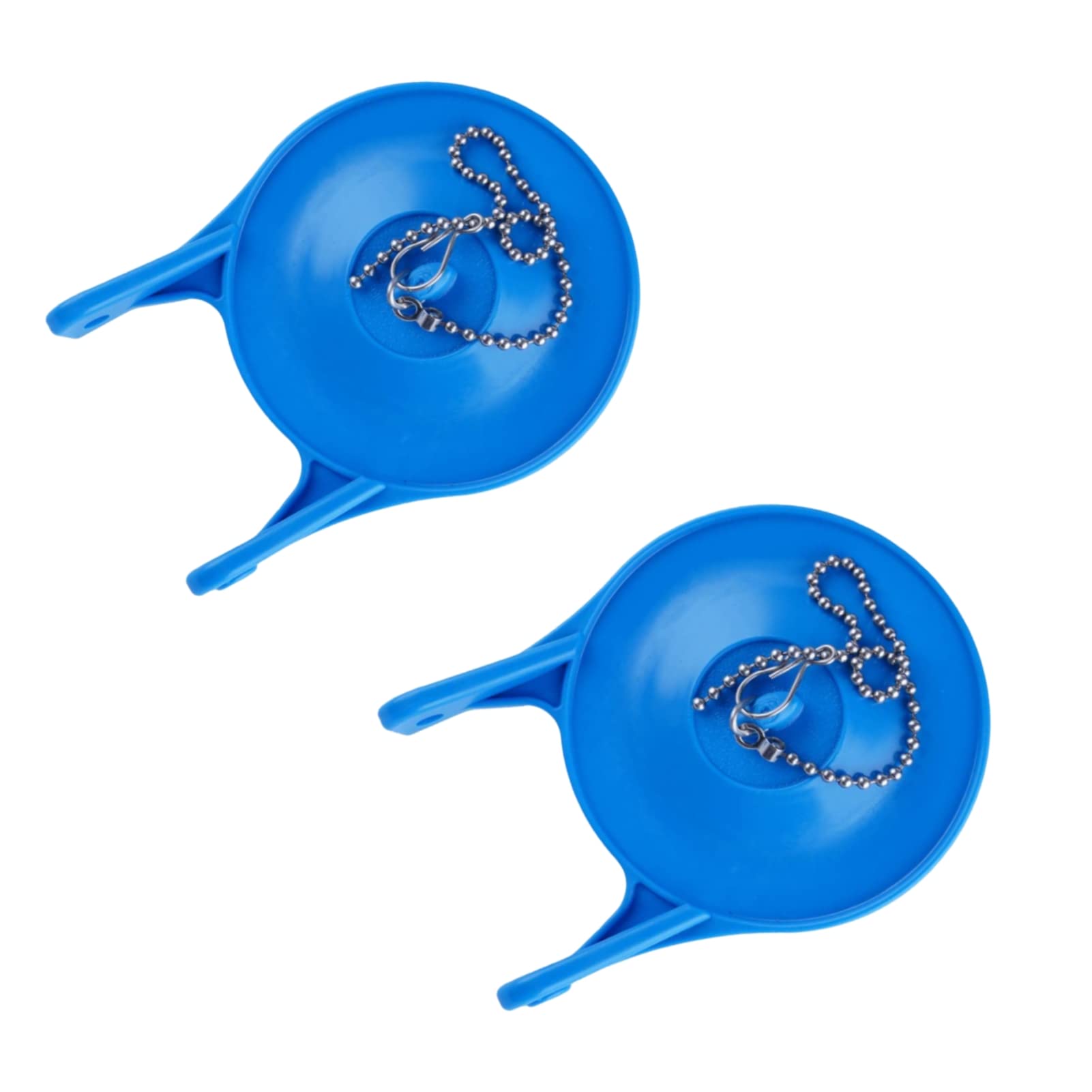 Hanlaner Blue Toilet Leaking Flapper Replacement With Stainless Steel Chain（2 pack）Universal for American Standard Toilet, Long Lasting Rubber Flapper, Water Saving, Easy to Install (3-inch)