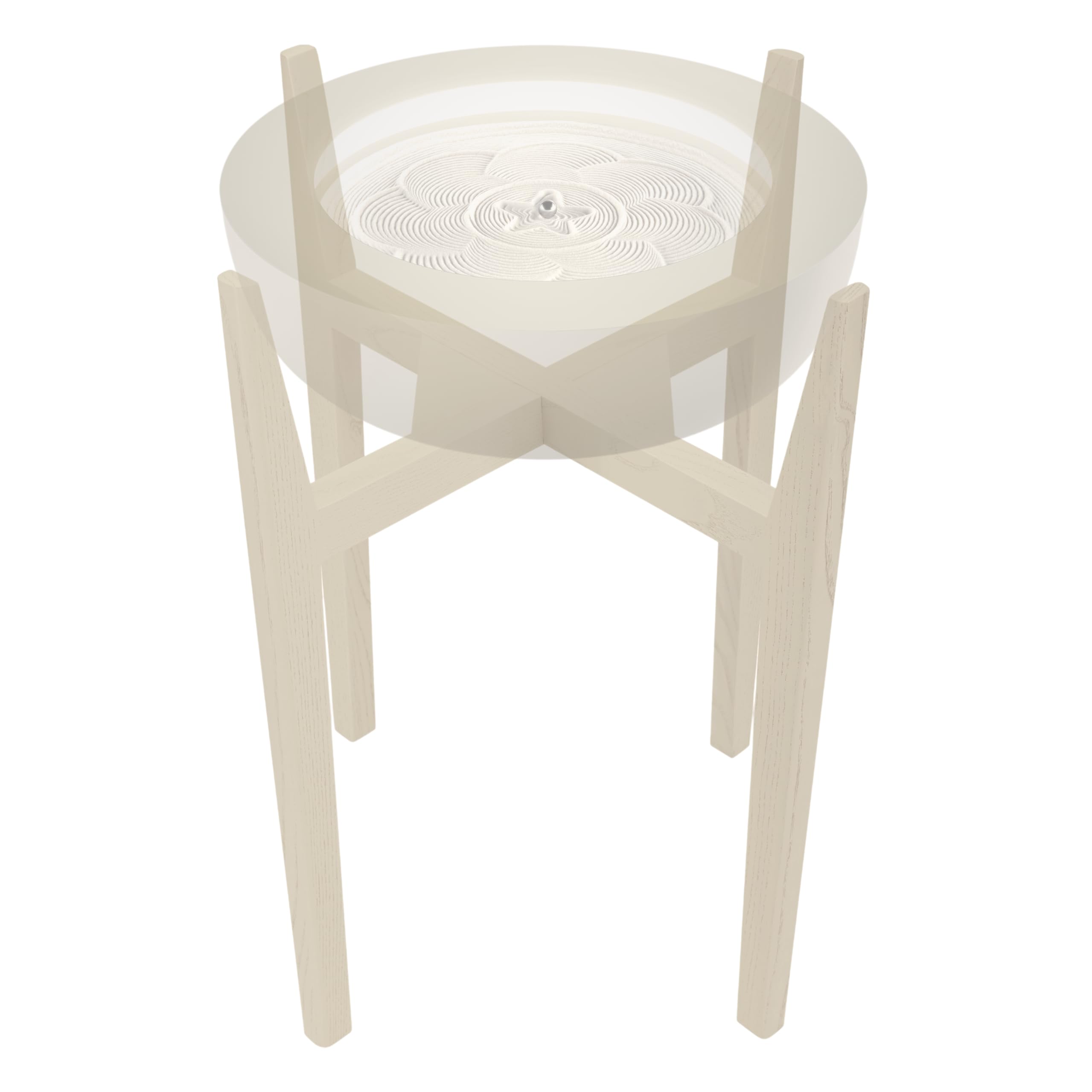 Drift Sandscape Solid Wood Sand Table Stand 16” Compatible drift 16”, ST-300-BK and ST-300-CE, White Wash (Stand Only, Drift Sold Separately)