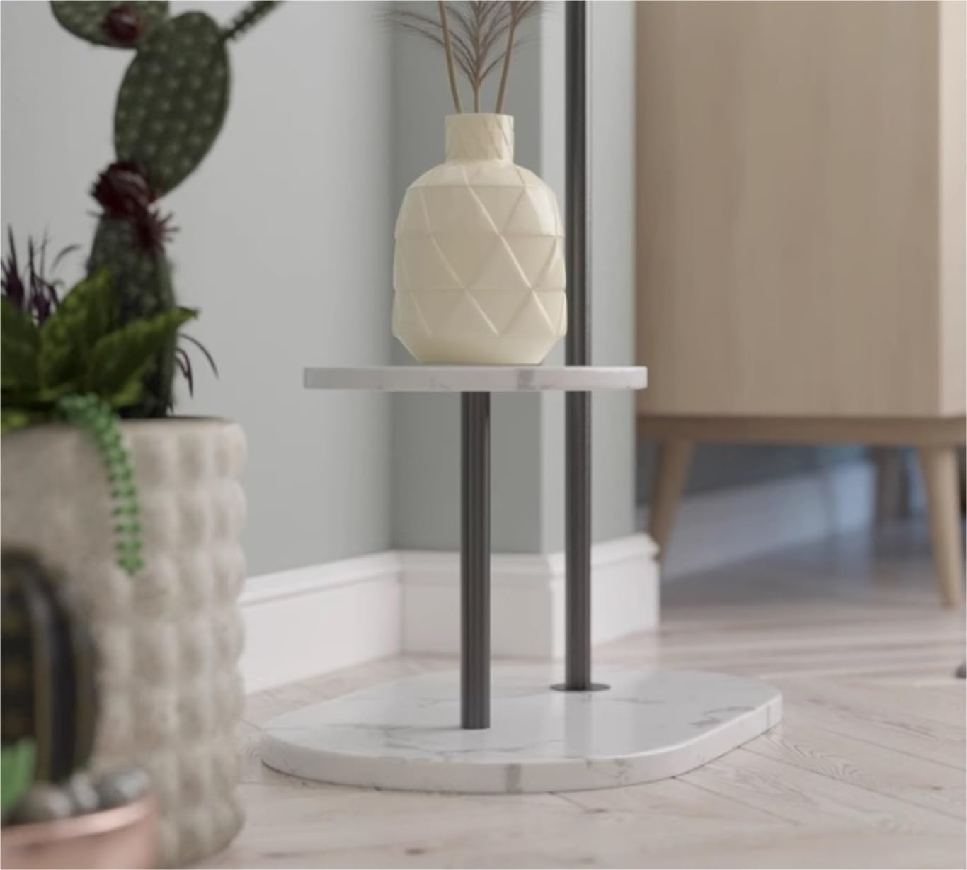 Coat Rack Freestanding Coat Stand Rack Coat Tree Metal Coat Rack Floor Standing Freestanding Coat Rack with Marble Base and Storage Shelf and Hooks for Clothes Bag Hat Ha