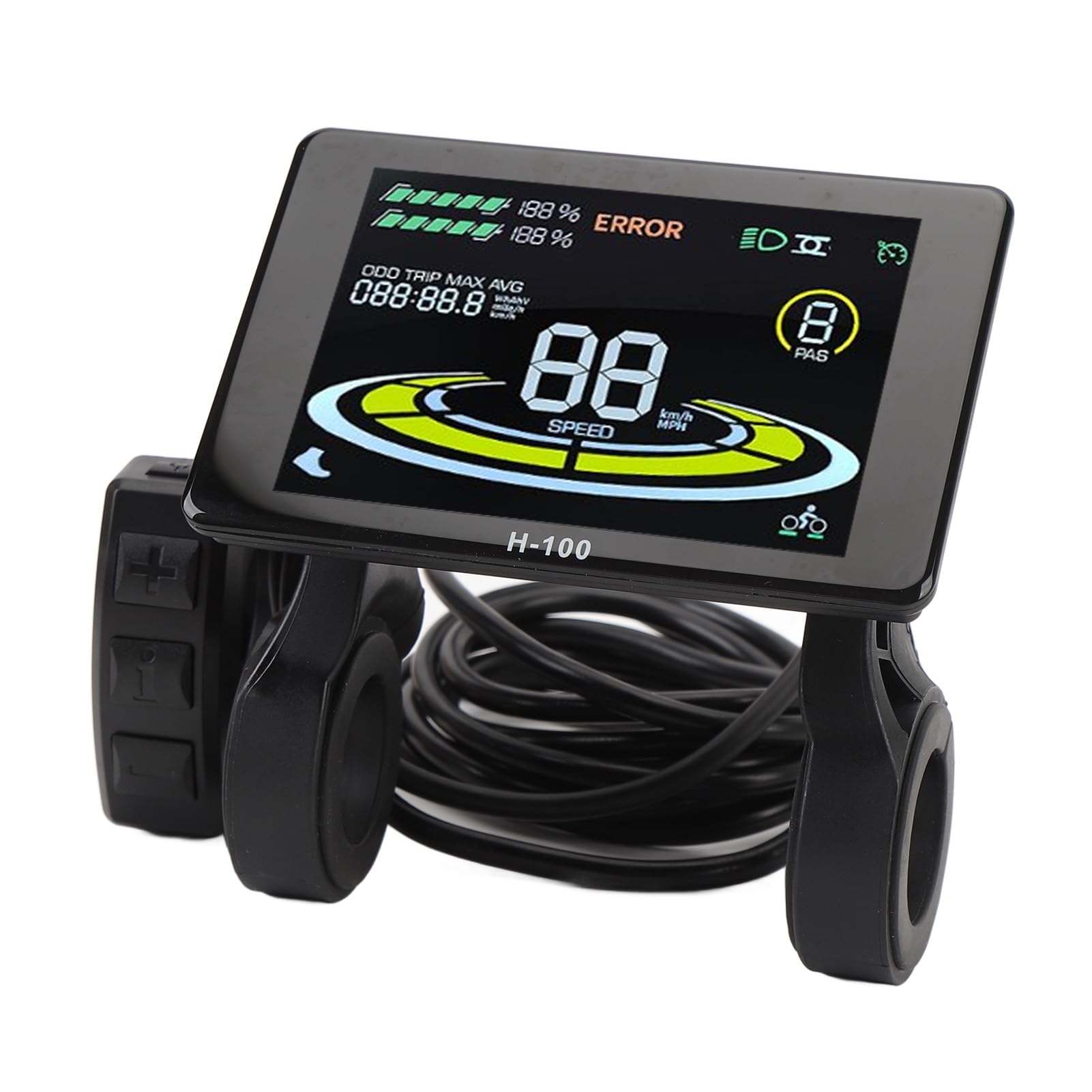BuyWeek Kit Controller Brushless Onda Sinusoidale, 26A 36V 48V 500W 750W 3 modalità con Pannello LCD H-100 per Bici Elettrica