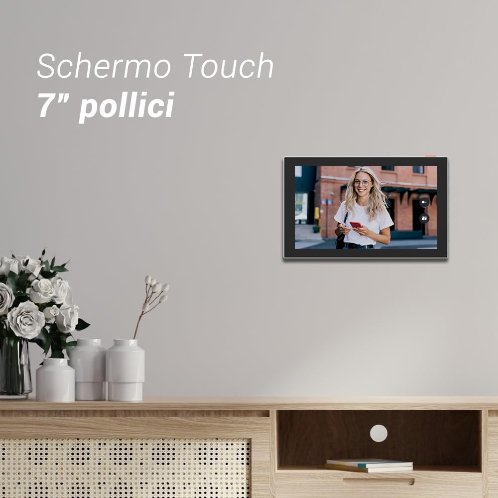 EZVIZ HP5 Videocitofono Connesso, 7 Pollici Touch Monitor, 2 fili, Visione Notturna, Apertura da remoto, Full HD, Apertura RFID, Impermeabile, Dual Band