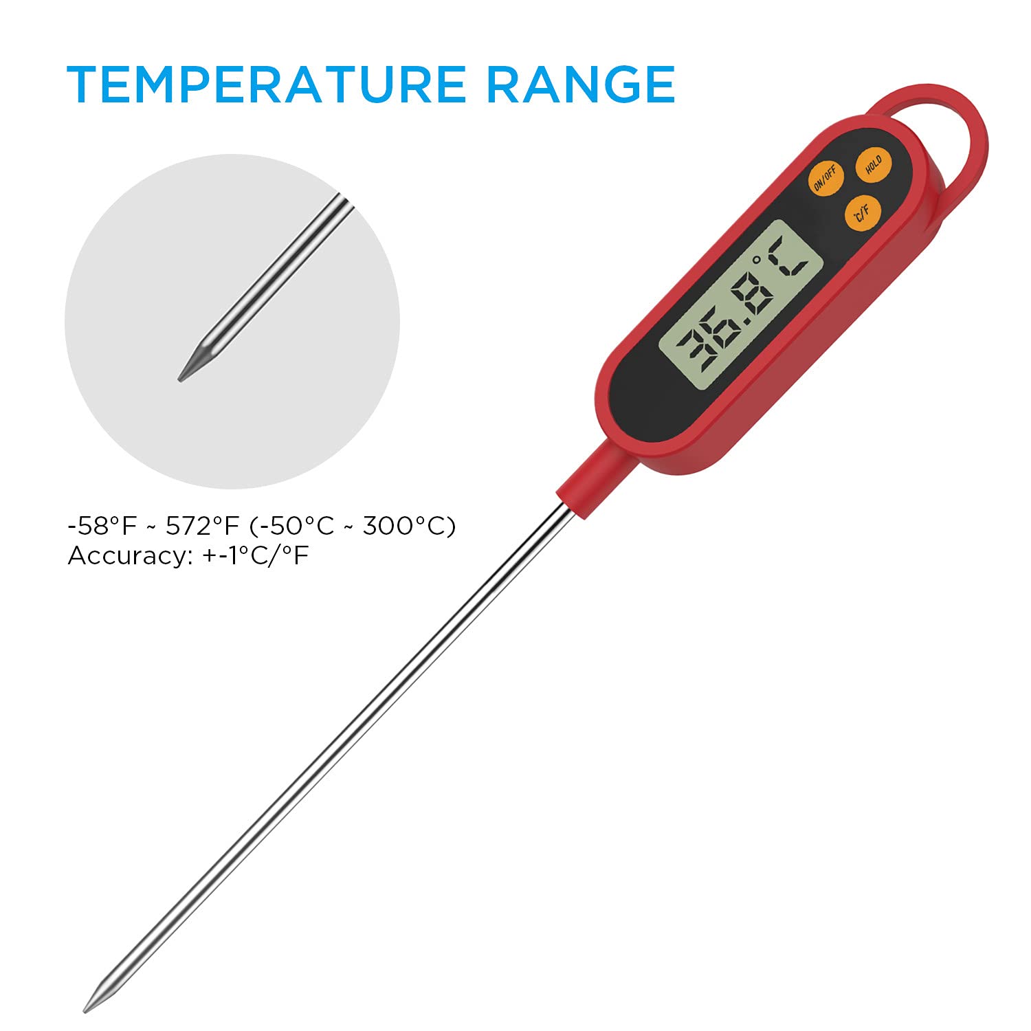 Termometro Alimenti Digitale Professionale - Doppia Sonda, Istantaneo, Per Carne, BBQ, Forno E Latte - Foto 7