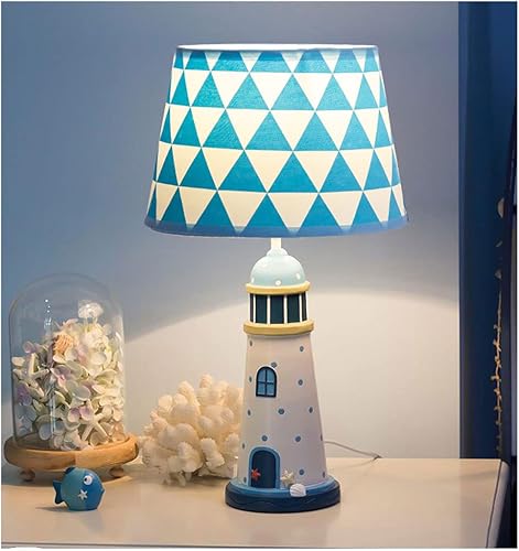Miniatura 5 de NOLLAM Lámparas de Mesa - Lámpara de noche mediterránea con temática náutica, lámpara de mesa de noche para dormitorio, habitación de niñas, niños,