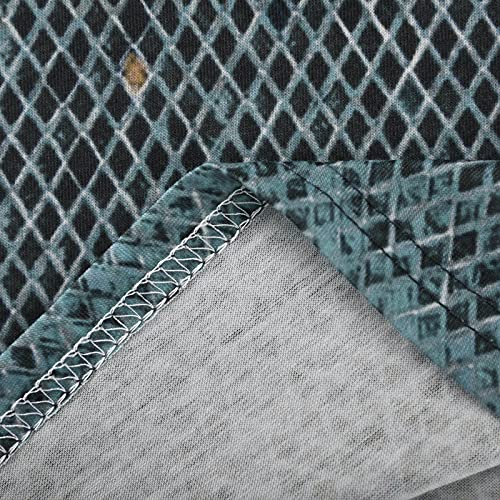 Wangxiyan Summer Women Vintage Tops Fashion Loose Fit Short Sleeve Crewneck Long Tunic Print Blouses Comfy Soft Shirts Tee Blue,Xx-Large #TOP7