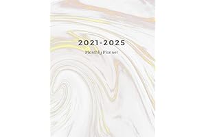 Gallery Leather Monthly Planner 2021: 60-Month Schedule Organizer Logbook